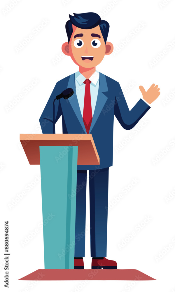 Overcoming Podium Phobia: Nervous Businessman Faces Fear of Public Speaking Overcoming Podium Phobia: Nervous Businessman Faces Fear of Public Speaking