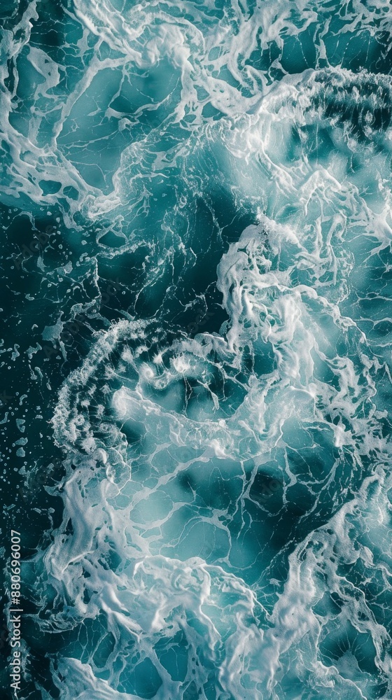 Fototapeta premium Abstract Wallpaper Featuring Colorful Streamlined Ocean Waves: Embracing the Freedom and Vitality of the Sea, Highlighting Water Conservation and Marine Environment Protection, Perfect for High-Resolu