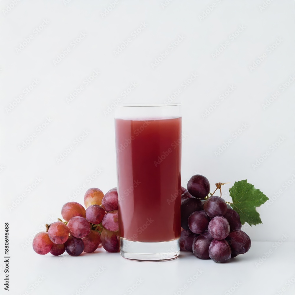 Grape fruit juice in a glass isolated on white background Grape fruit juice in a glass isolated on white background