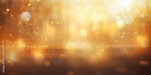 Golden Light and Sparkles Abstract Background