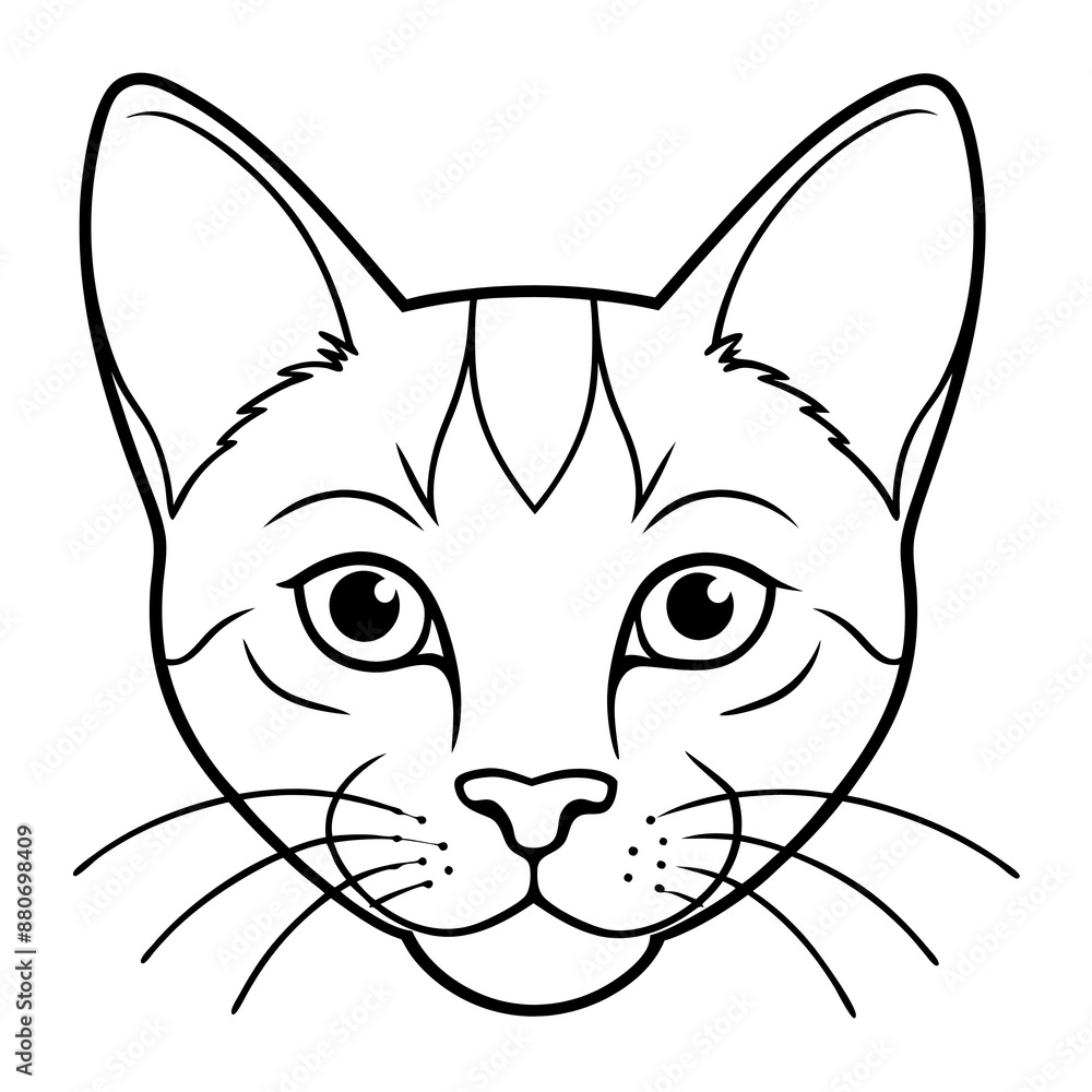 illustration of a cat line drawing illustration of a cat line drawing