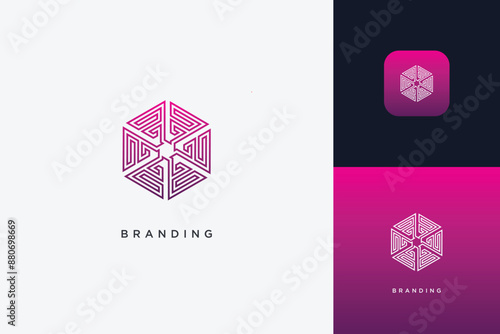 Hexagon Digital Multimedia Brand Logo