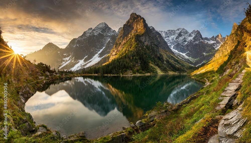 lake in the mountains