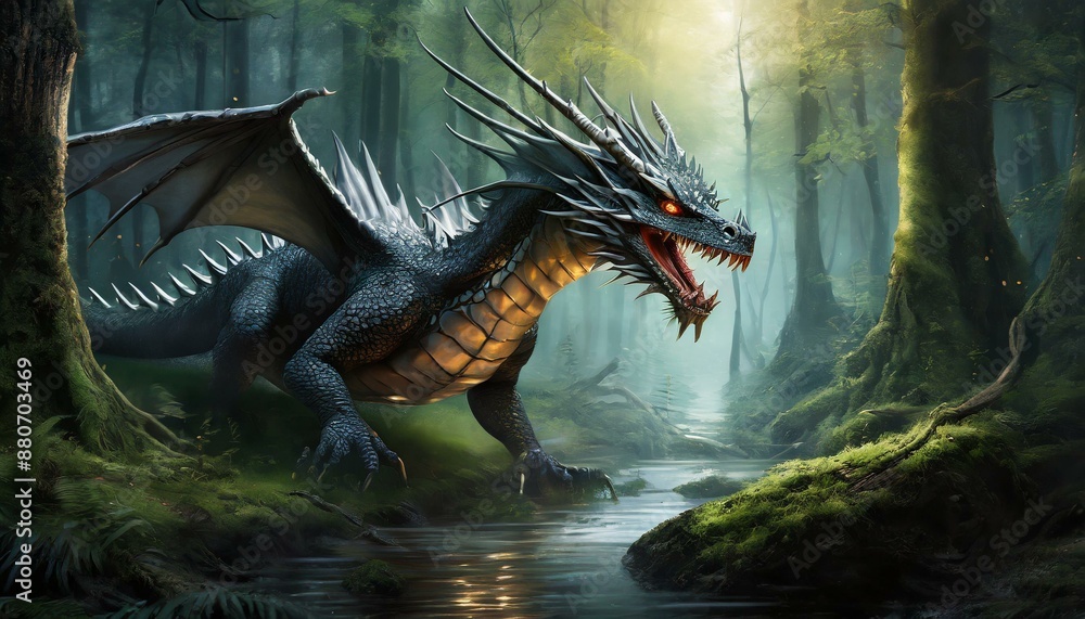 Obraz premium dragon in the night