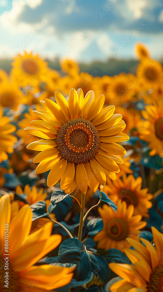 Sunflower Serenity: Stunning Field of Soft Yellows under a Bright Sky Sunflower Serenity: Stunning Field of Soft Yellows under a Bright Sky