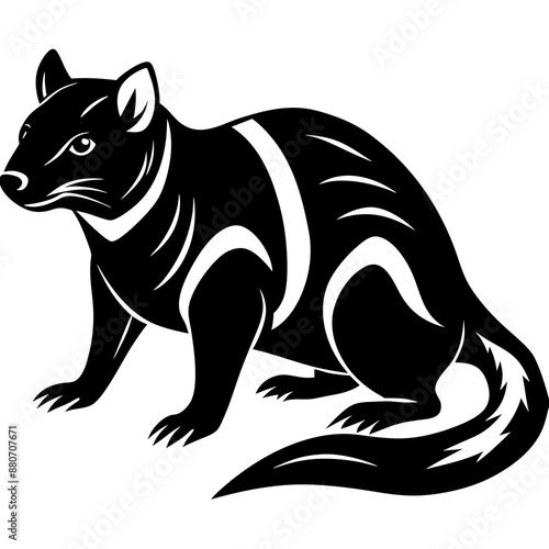 elegant Tasmanian devil with smooth curves Vector Design and illustration