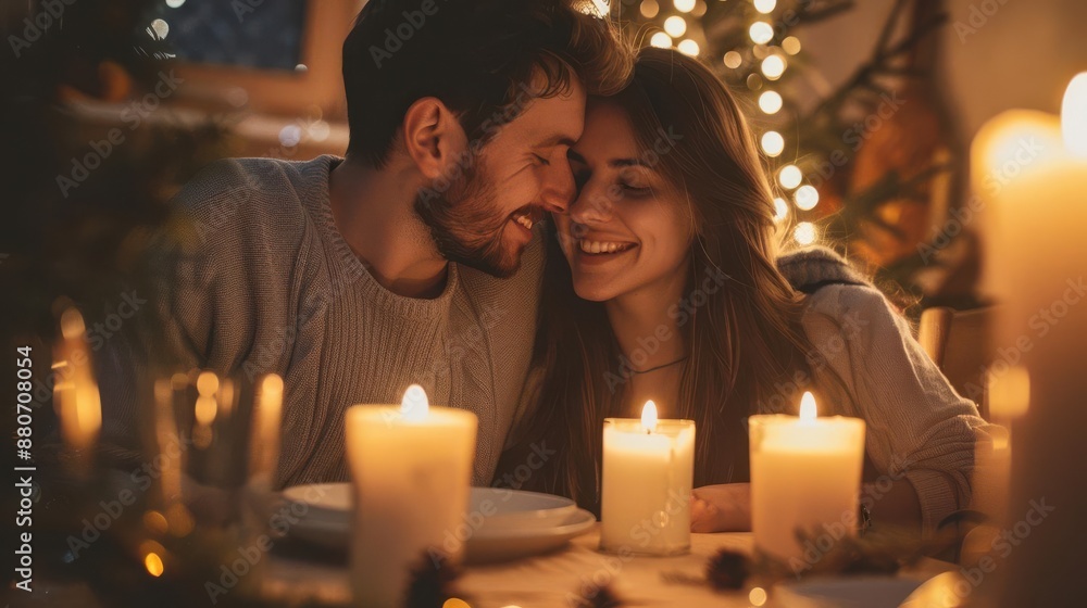 romantic couple, candlelit dinner, snuggle, warm ambiance, cozy setting, affection romantic couple, candlelit dinner, snuggle, warm ambiance, cozy setting, affection