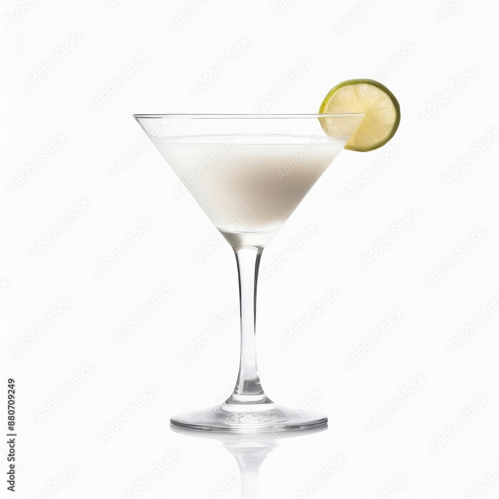 Martini in a glass isolated on white background Martini in a glass isolated on white background