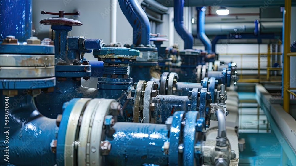 Water pipes and fittings water pump valves in power substations to supply clean water in large industrial estates Industrial plumbing Water pipes and fittings water pump valves in power substations to supply clean water in large industrial estates Industrial plumbing