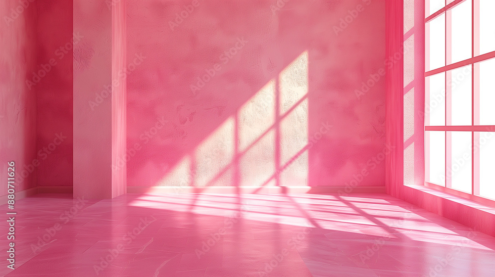 Pink room with wall and floor for product presentation. Pink room with wall and floor for product presentation.