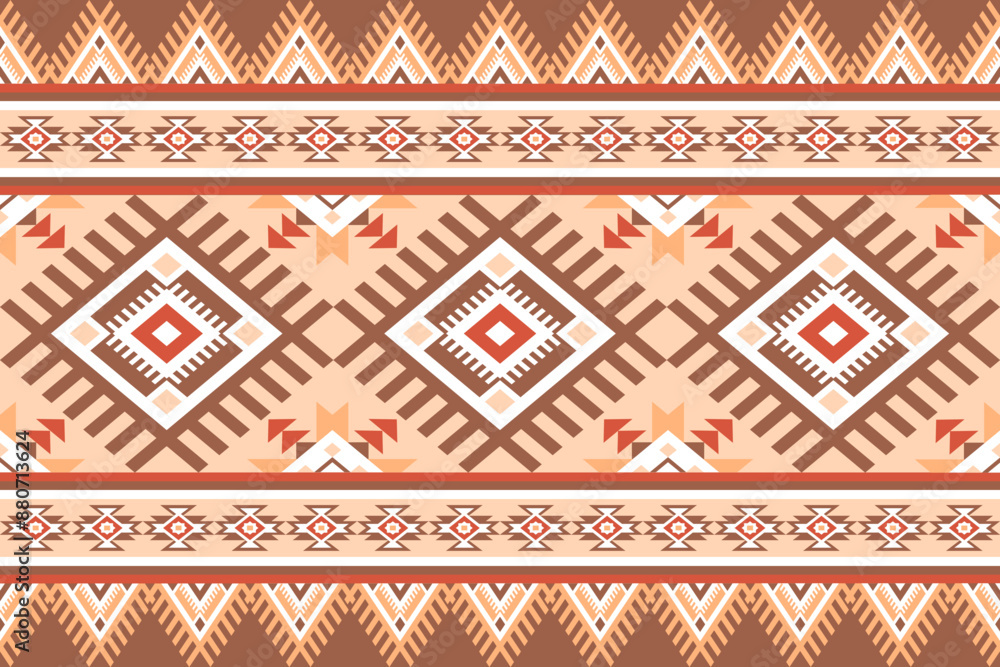 custom made wallpaper toronto digitalearthy Native American pattern featuring traditional geometric tribal designs. The intricate repeating diamond shapes and warm colors of brown, beige, and white make it ideal for textiles, backgrounds