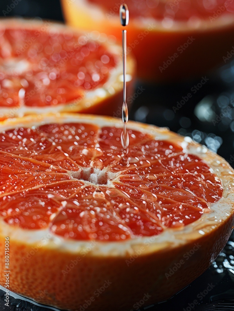Close-up macro shot of grapefruit for high resolution shooting Close-up macro shot of grapefruit for high resolution shooting
