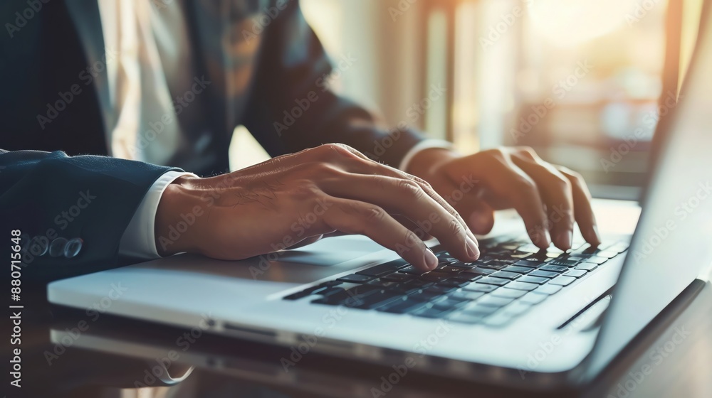 Hands tapping a laptop keyboard, working on affiliate marketing strategies, with Affiliate text subtly integrated into the design Hands tapping a laptop keyboard, working on affiliate marketing strategies, with Affiliate text subtly integrated into the design