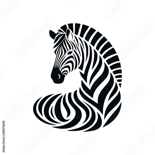 Wallpaper Mural simple zebra wild animal vector illustration template design Torontodigital.ca