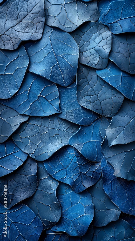 Obraz premium Beautiful leafs in blue tones, texture.