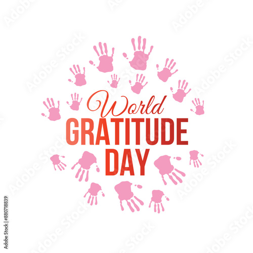 Wallpaper Mural World Gratitude Day vector design template good for celebration usage. flat design. eps 10. Torontodigital.ca