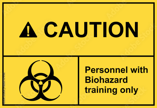 Biohazard Vector Sign Illustration. Biohazard warning illustration label. symbol sign of biological threat alert. Biological contamination danger label virus epidemic sign
