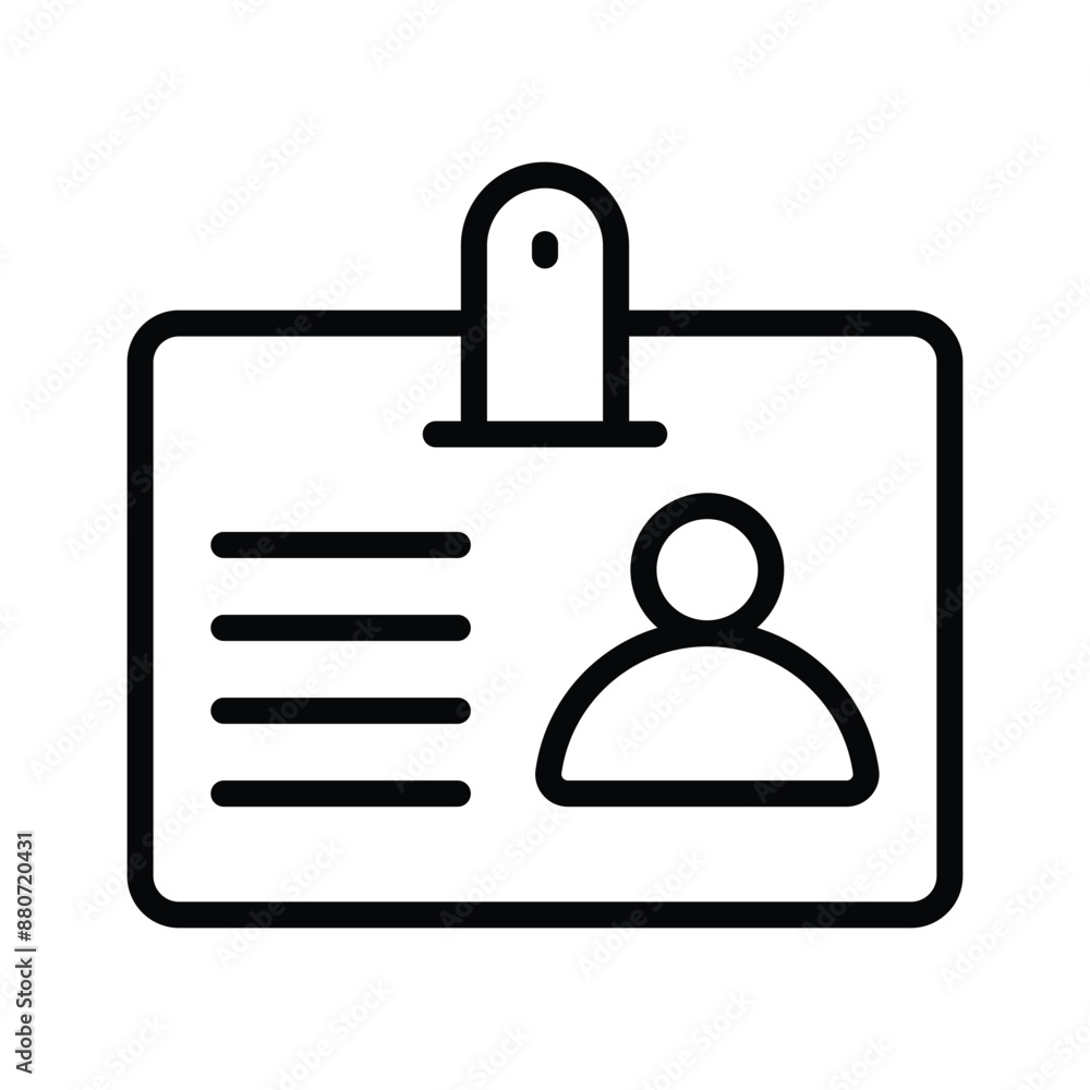 Employee id card vector design, entry pass icon in modern style Employee id card vector design, entry pass icon in modern style