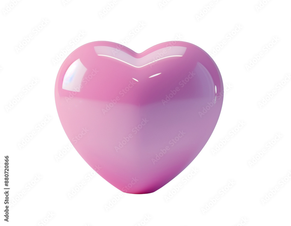 3D pink heart icon on transparent background PNG 3D pink heart icon on transparent background PNG