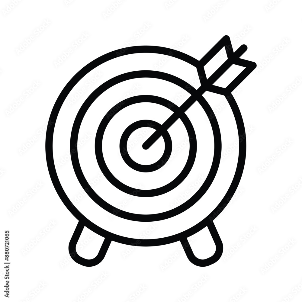 An icon of dartboard denoting concept of business goal, business target vector design An icon of dartboard denoting concept of business goal, business target vector design