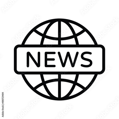 Take a look at this amazing icon of global news, premium vector