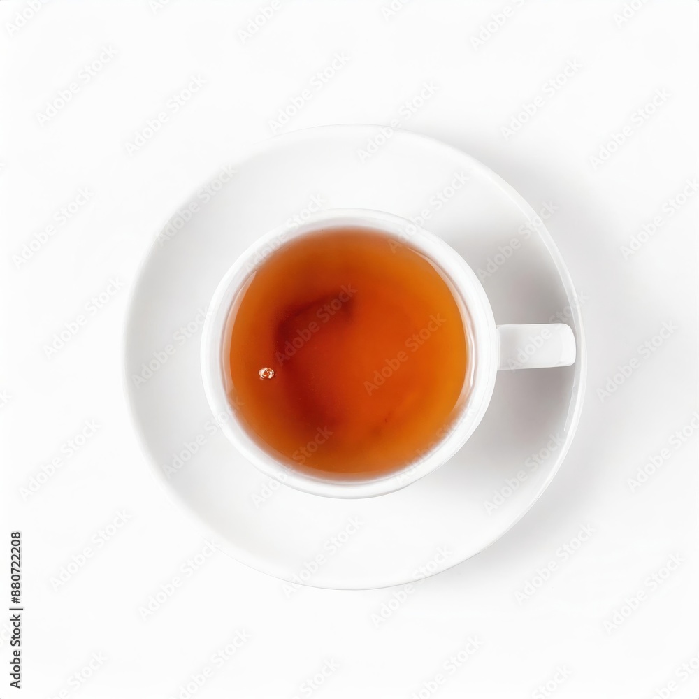 Tea in a white cup isolated on white background Tea in a white cup isolated on white background