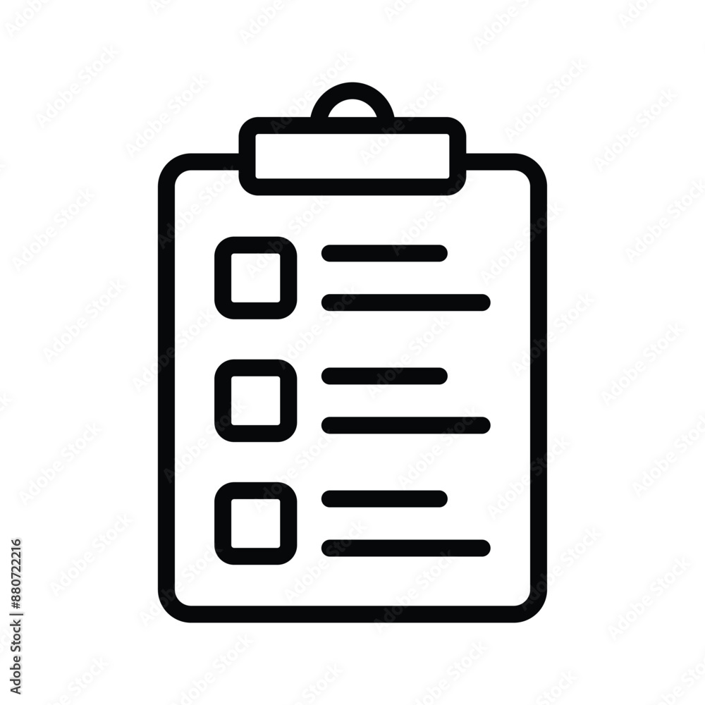 Carefully designed checklist icon represents a list of tasks or items to be completed, often used in productivity and organization apps Carefully designed checklist icon represents a list of tasks or items to be completed, often used in productivity and organization apps
