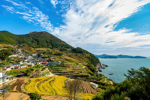 Daraengi Village is beautiful in all four seasons with terraced rice fields in harmony with nature. photo