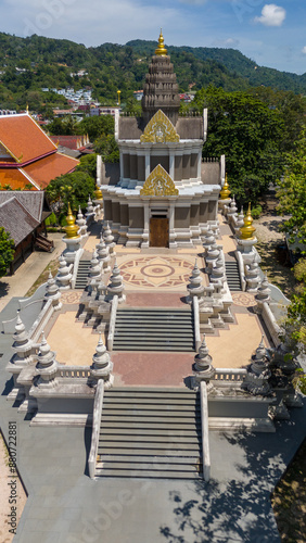 Wat Chaithararam (Wat Chalong) buddhism temple in Phuket Thailand. This temple was built in the 19th century photo