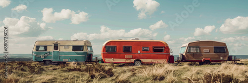 a mobile home. journey. trailer park. International Caravan Day photo