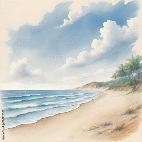 Wallpaper Mural summer beach Torontodigital.ca