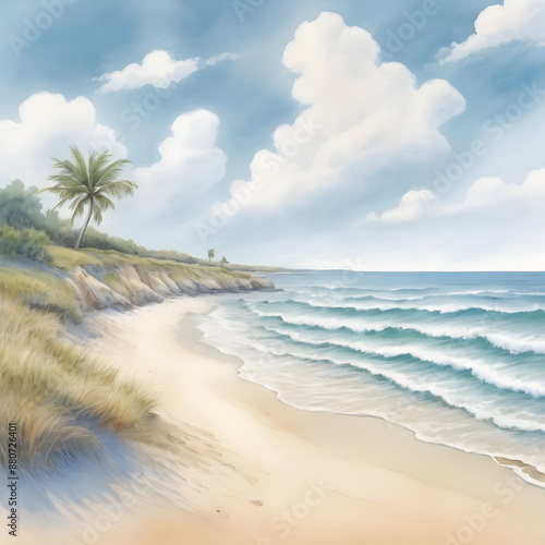 Wallpaper Mural summer beach Torontodigital.ca