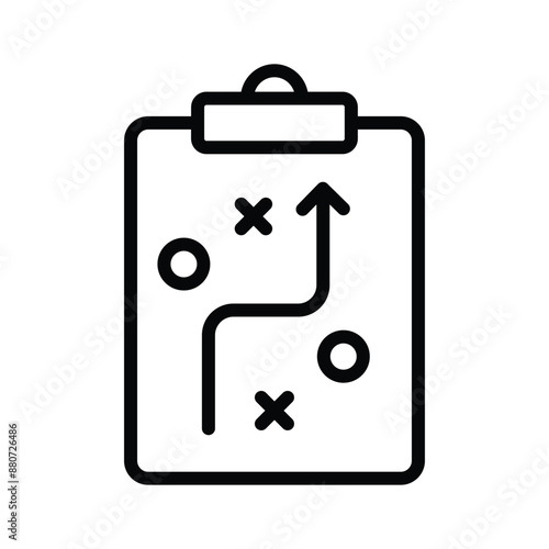 Vector of strategic presentation in modern style, business plan icon