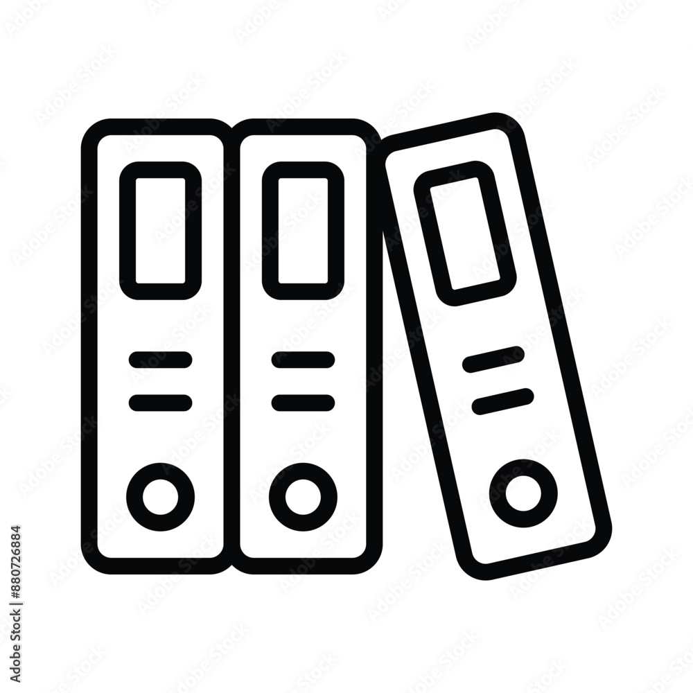 A vectors of files in modern style, trendy icon of binders A vectors of files in modern style, trendy icon of binders