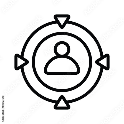 A well designed icon of target audience in modern style, ready for premium use