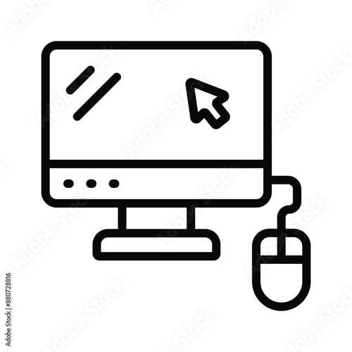 Get this amazing icon of computer in trendy style