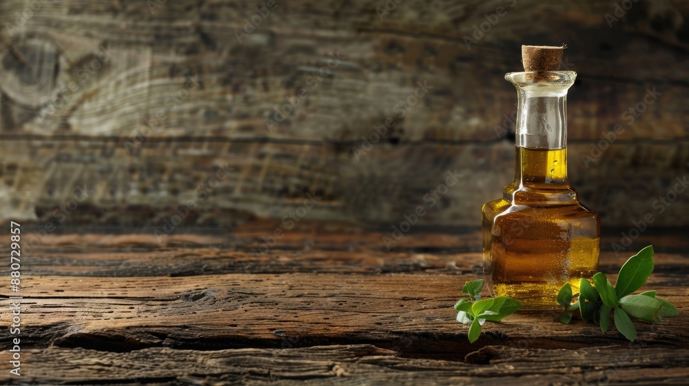 Rustic presentation of olive oil on wooden table vertical photo with space for text Rustic presentation of olive oil on wooden table vertical photo with space for text