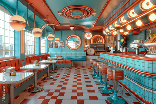 American diner in the 50s
