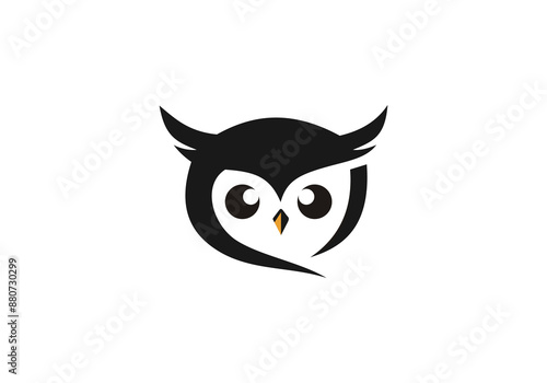 owl head logo template logo icon vector illustration