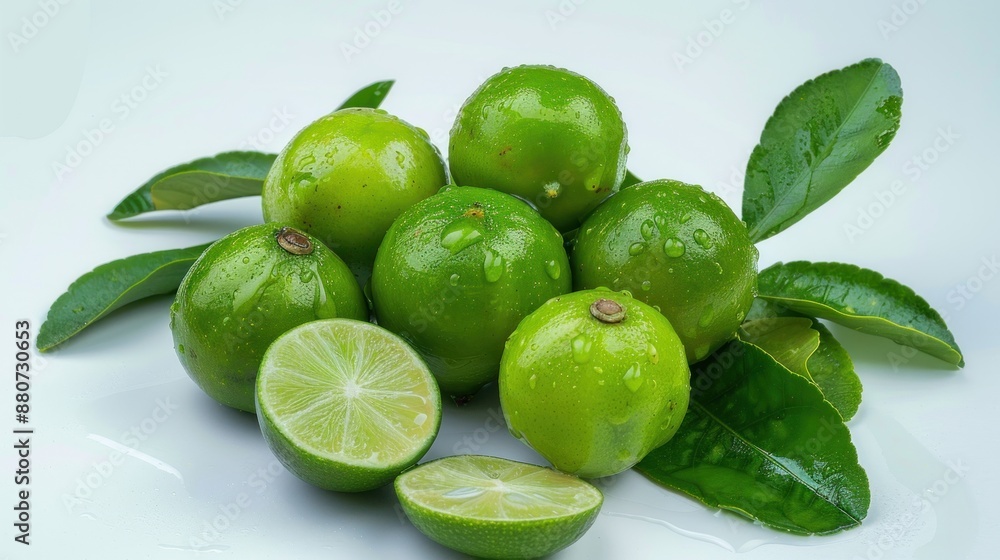 Limeberry fruit on white background Limeberry fruit on white background