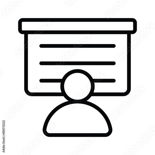 An icon of business graphical presentation, vector of statistical presentation