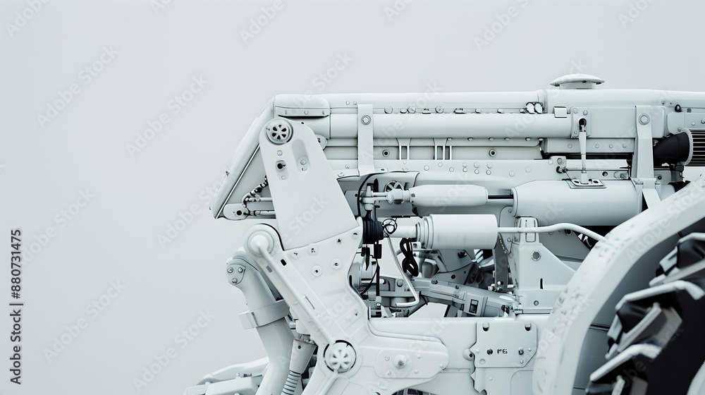 Fototapeta premium Powerful Industrial Robotic Arm Machinery for Automated Construction and Manufacturing Processes