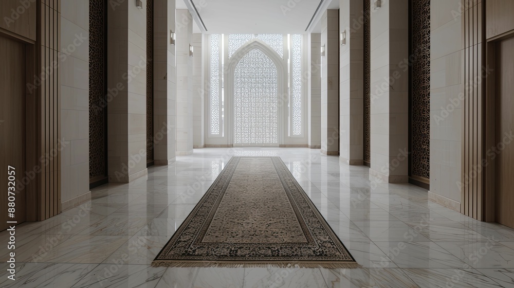 Fototapeta premium Modern mosque security systems with cutting-edge technology, guaranteeing peace of mind and safety for all guests attending.