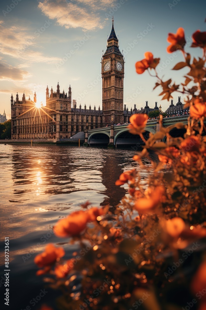 Big Ben Surreal challenging logic in an unusual scenario, generative IA