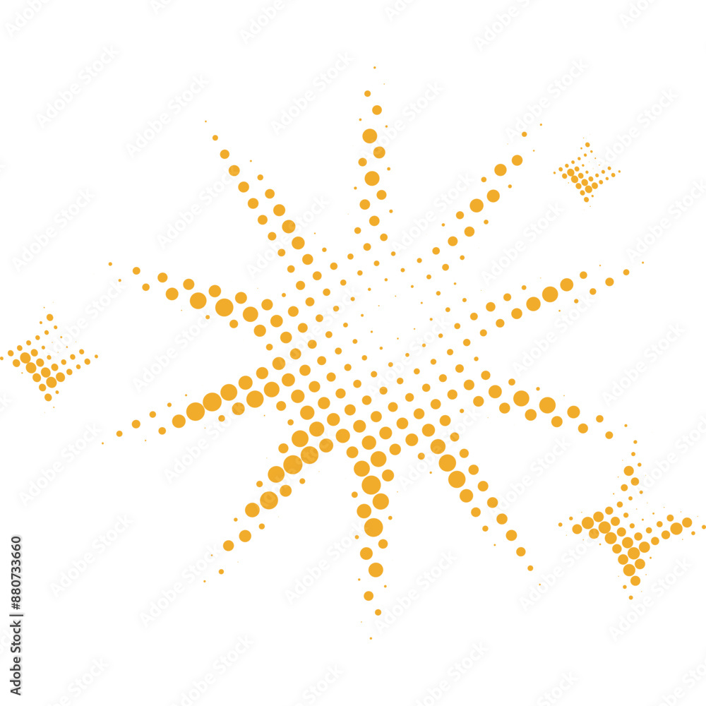 Obraz premium Halftone Sparkle Shape