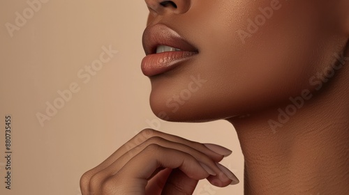 The woman's perfect lips photo