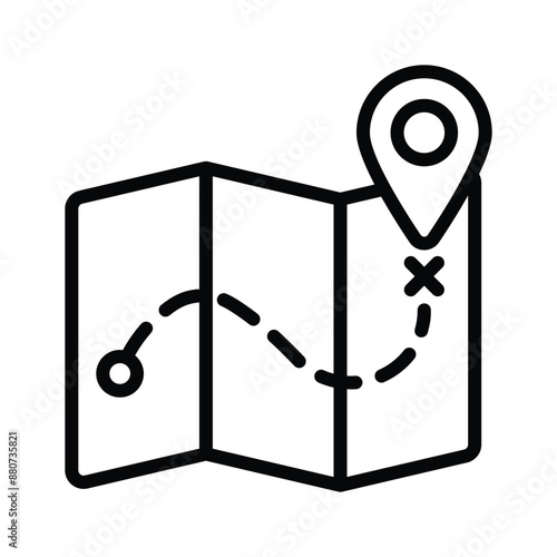 Eye catching vector of map location, trendy icon of map navigation