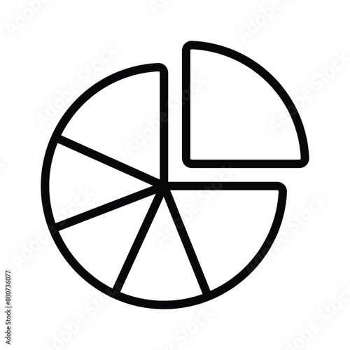 A modern infographics showing sectional pie graph, an editable vector of pie chart