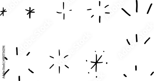 Print手描き　光セット　エフェクト　線　キラキラ