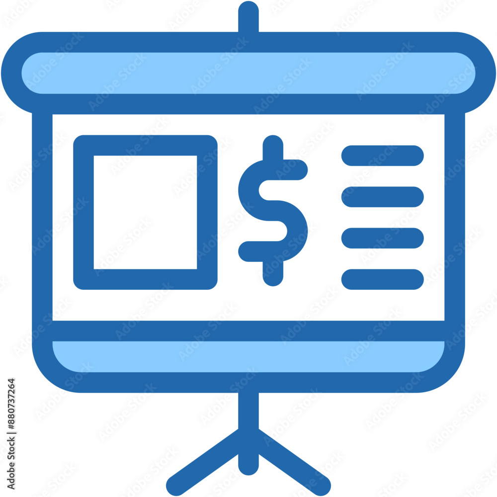 Vector Icon presentation, money, graph, education, revenue Vector Icon presentation, money, graph, education, revenue